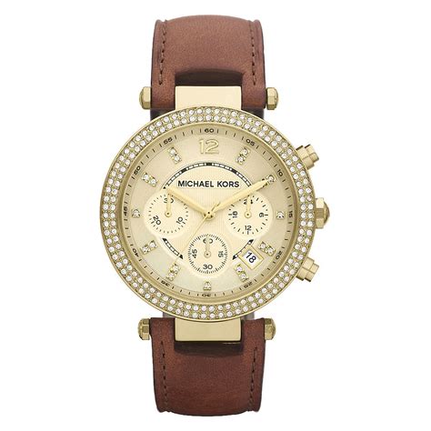 michael kors uhr gold lederarmband|Michael Kors mk2249.